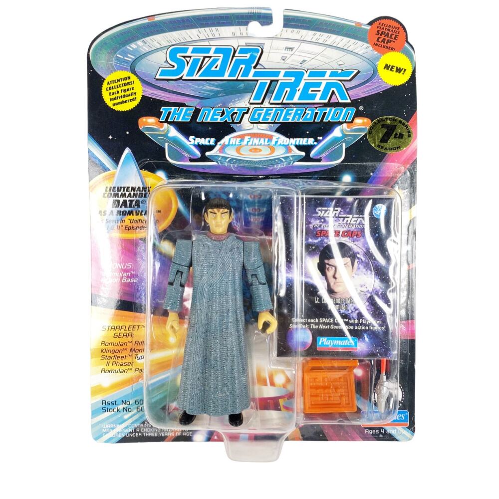 Playmates 1994 Action Figure Lt Commander Data as Romulan Star Trek TNG